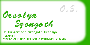 orsolya szongoth business card